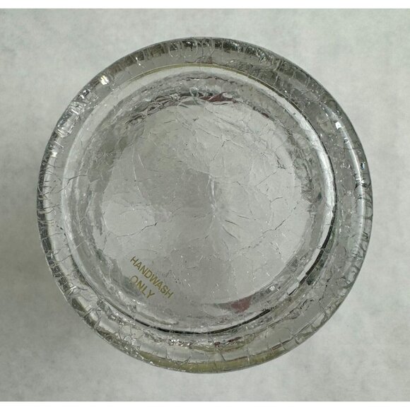 Celebrations Hand-Painted Crackle Glass Vase Red Cardinal Candle Holder 6 Inches - Picture 6 of 9